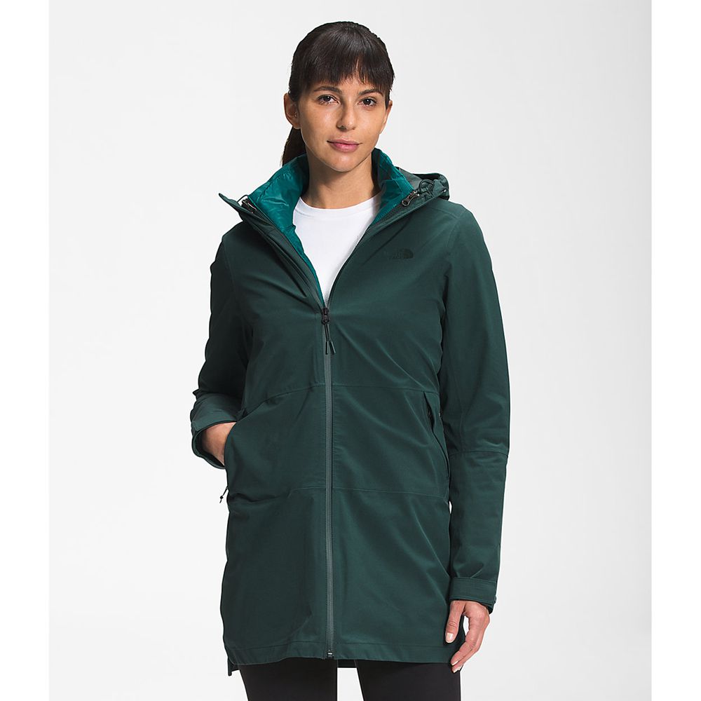 The North Face Parka Womens Australia - The North Face Thermoball™ Eco Triclimate® Dark Green (EAI-7